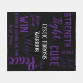 嚢胞性線維症の戦士毛布 フリースブランケット (正面(横))