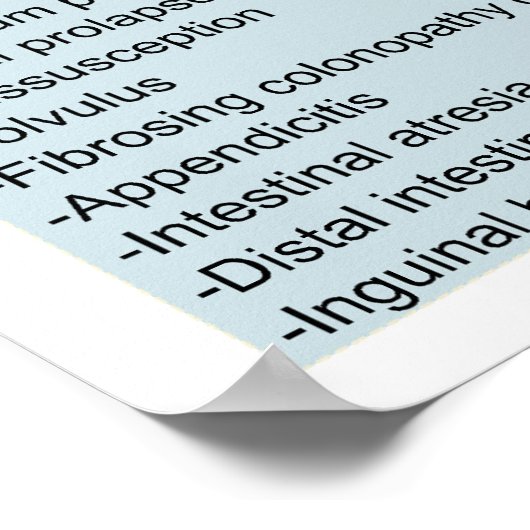 嚢胞性線維症の症状の図 ポスター (角)