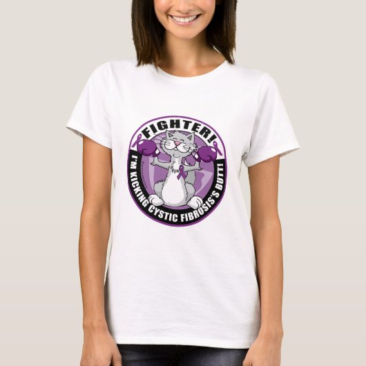 嚢胞性線維症猫の戦闘機 Tシャツ (正面)