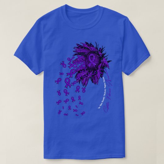 嚢胞性線維症認識度ひまわり誰も戦わない Tシャツ (デザイン正面)
