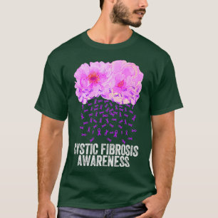 嚢胞性線維症認識度衣装アネモネリボン Tシャツ