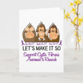 嚢胞性話線維症2が聞こえないのを見る カード (黄色い花)