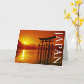 嚴島神社 大鳥居門 | 誕生日おめでとう カード (黄色い花)