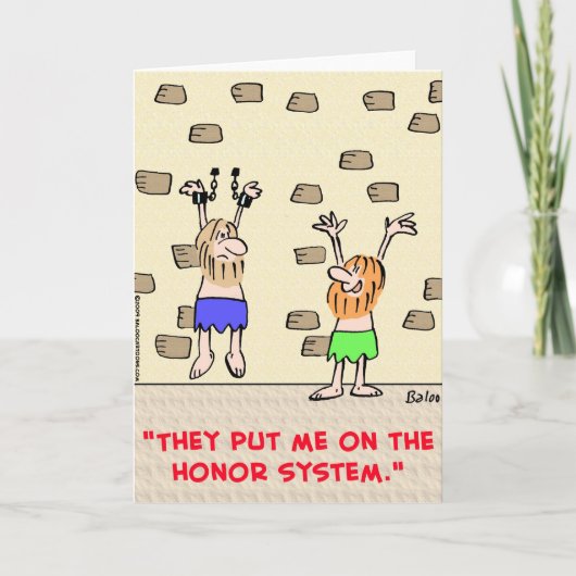 囚人の名誉制度 カード (正面)
