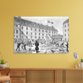 囚人の足枷の準備 キャンバスプリント (インサイチュ (リビング))