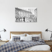 囚人の足枷の準備 キャンバスプリント (インサイチュ (寝室))