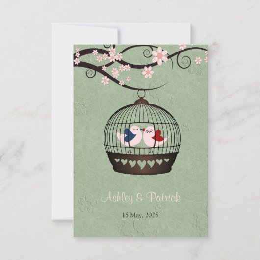 囚人オブラブ披露宴結婚式招待状 招待状 (正面)