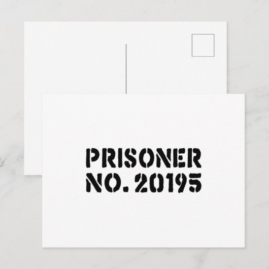 囚人番号20195 ポストカード (正面/裏面)