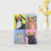 四お洒落匹 カード (黄色い花)