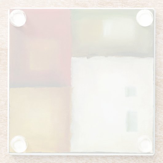 四つのカラフル長方形バイチャリカリアザリス ガラスコースター (裏面)