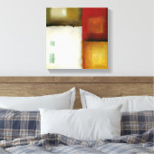 四つのカラフル長方形バイチャリカリアザリス キャンバスプリント (インサイチュ (寝室))
