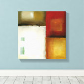 四つのカラフル長方形バイチャリカリアザリス キャンバスプリント (インサイチュ (ウッドフロア))