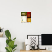 四つのカラフル長方形バイチャリカリアザリス ポスター (ホームオフィス)