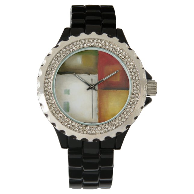 四つのカラフル長方形バイチャリカリアザリス 腕時計 (正面)