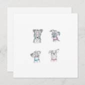 四つのスクラッフィー犬カード シーズンカード (正面/裏面)