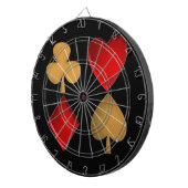 四つのスーツが ダーツボード (正面右)