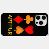 四つのスーツパーソナライズされた Case-Mate iPhoneケース (裏面 (横))