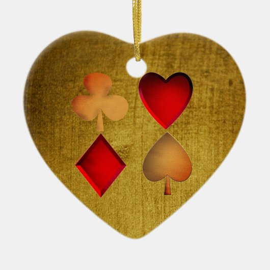 四つのスーツ セラミックオーナメント (正面)