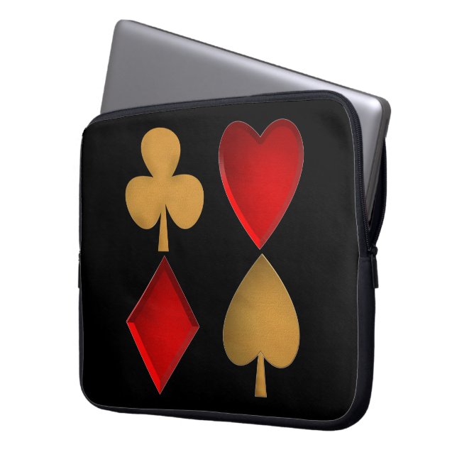 四つのスーツ ラップトップスリーブ (正面左)