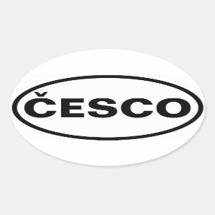 四つのチェスコ 楕円形シール