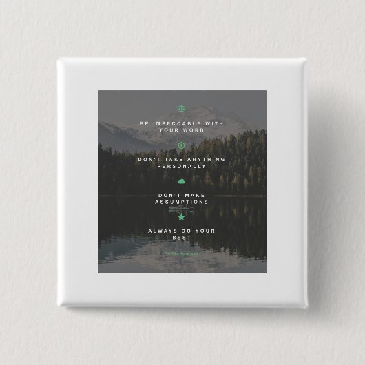 四つの協定 缶バッジ (正面)