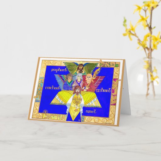 四つの天使長 カード (黄色い花)