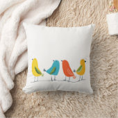 四つの羽違うの鳥が集まる クッション (ブランケット)