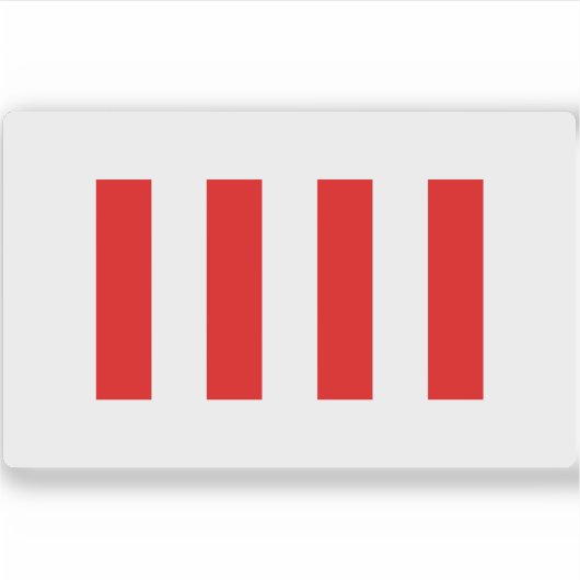 四つの自由統一された旗または国家名誉旗 シール (正面)