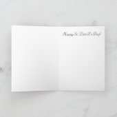 四つの葉のクローバー意味：希望、信仰、愛、幸運 カード (内部)