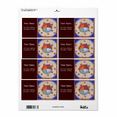 四つの要素を持つミツバチのダンス ラベル (フルシート)