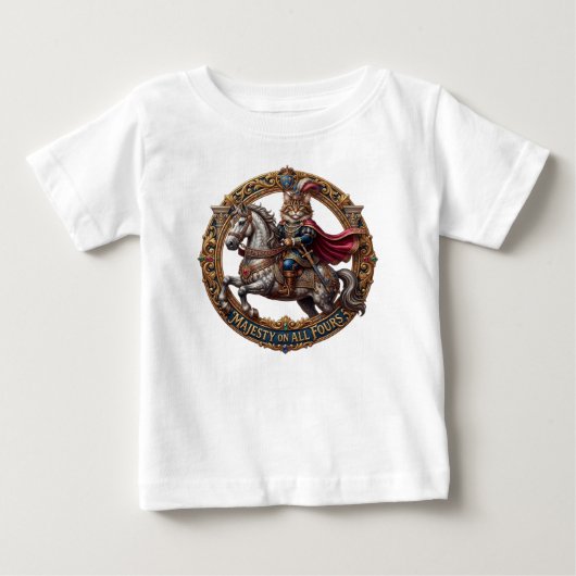 四つん這いのマジェスティ ベビーTシャツ (正面)