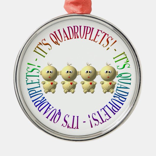 四つ子だ！ メタルオーナメント (正面)