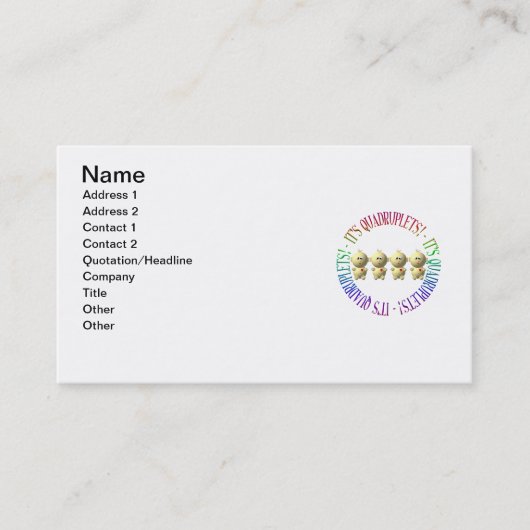 四つ子だ！ 名刺 (正面)