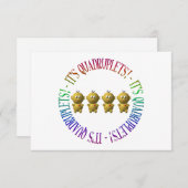 四つ子だ！ 招待状 (正面/裏面)