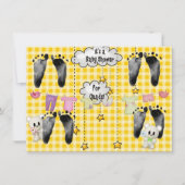 四つ子のための赤ちゃんシャワー 招待状 (正面)