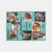 四つ実在の野生動物のリス フリースブランケット (正面(横))