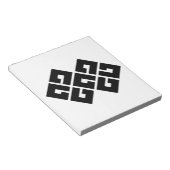 四つ目結二つ ノートパッド (アングル)