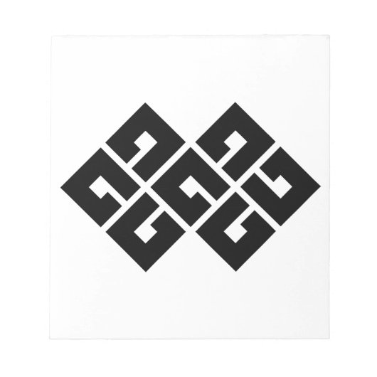 四つ目結二つ ノートパッド (正面)