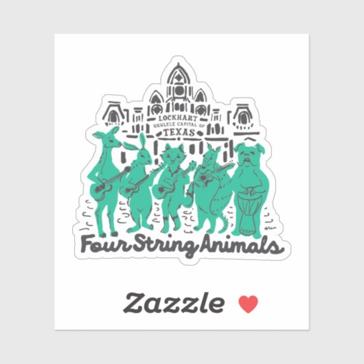 四つ紐動物ビニールシール シール (シート)