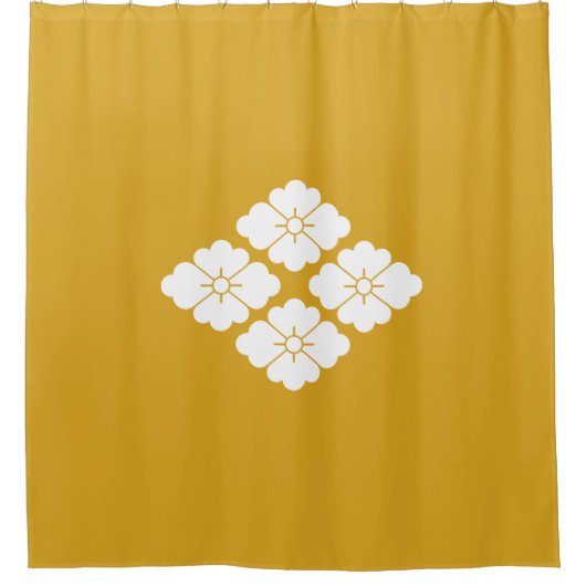四つ花菱 シャワーカーテン (正面)