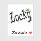 四つ葉のクローバーで幸運 シール (シート)