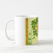 四つ葉のクローバーと馬蹄形 コーヒーマグカップ (左)