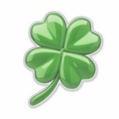 四つ葉のクローバーのデカール シール (正面)