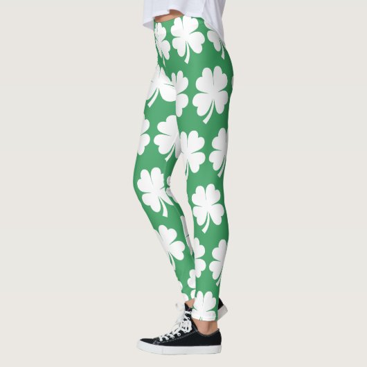 四つ葉のクローバー ラッキー Saint Patrick's Day レギンス (左)