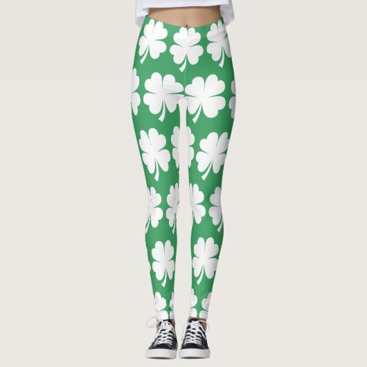 四つ葉のクローバー ラッキー Saint Patrick's Day レギンス (正面)