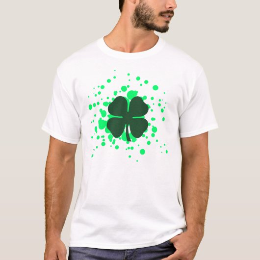 四つ葉のクローバー。泡。 Tシャツ (正面)