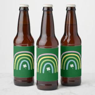 四つ葉のクローバー 虹色 セントパトリックデー ビールラベル