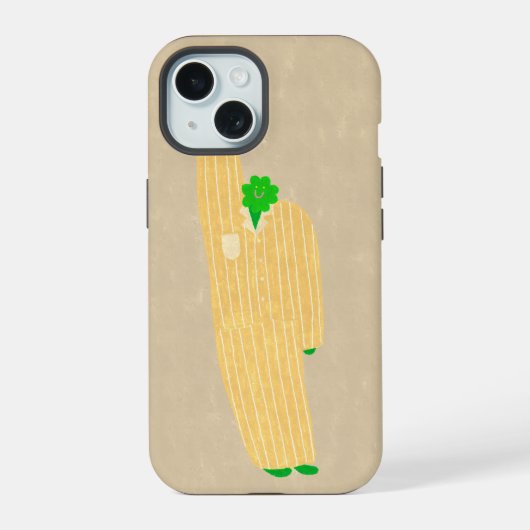 四つ葉のクローバー iPhone 15ケース (裏面)