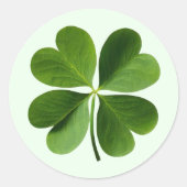 四つ葉クローバーラウンドスティッカー ラウンドシール (正面)
