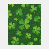 四つ葉クローバー模様 フリースブランケット (正面)